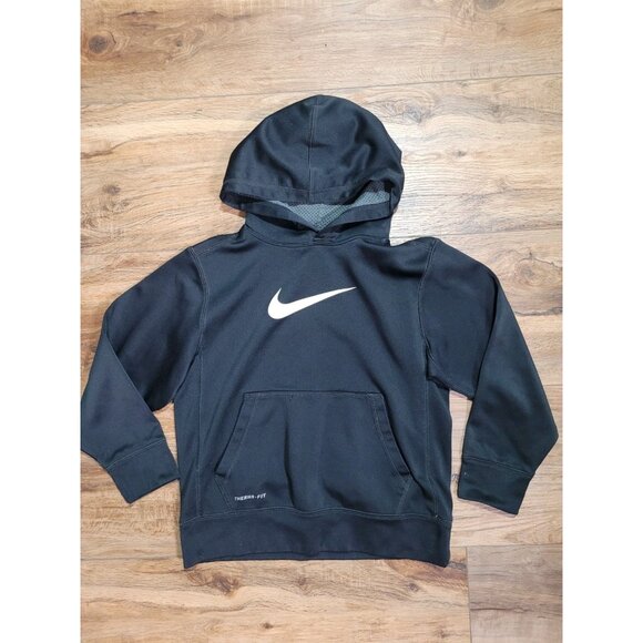 Nike Hoodie Black Youth Small Therma-fit Performance Top, 100% Polyester - Picture 1 of 7